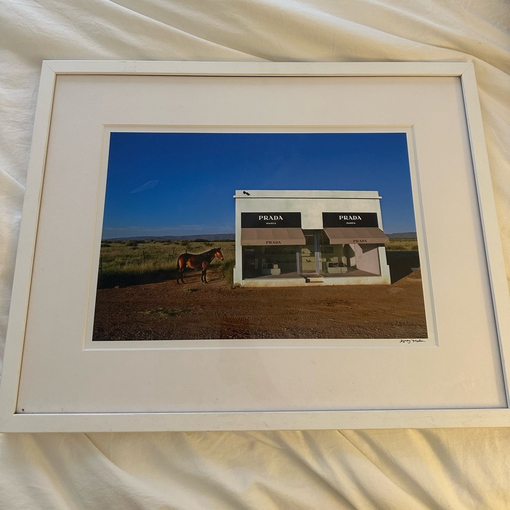 Framed Gray Malin Prada Marfa print